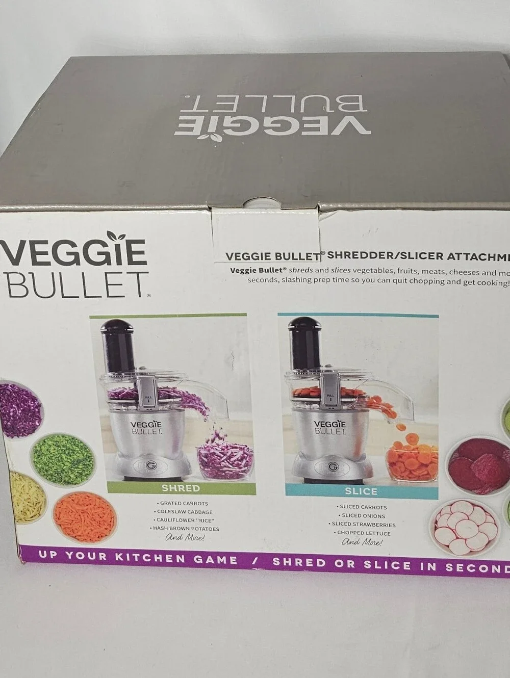 Veggie Bullet Food Processor Spiralizer + BONUS Blender Kit & 3 Extra Blades